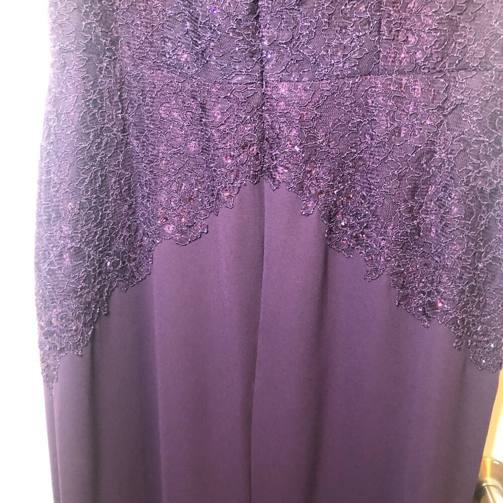 Ideas by Barbara Mother of the Bride Evening Dress Eggplant 8676 Size XL NWT - Picture 10 of 14